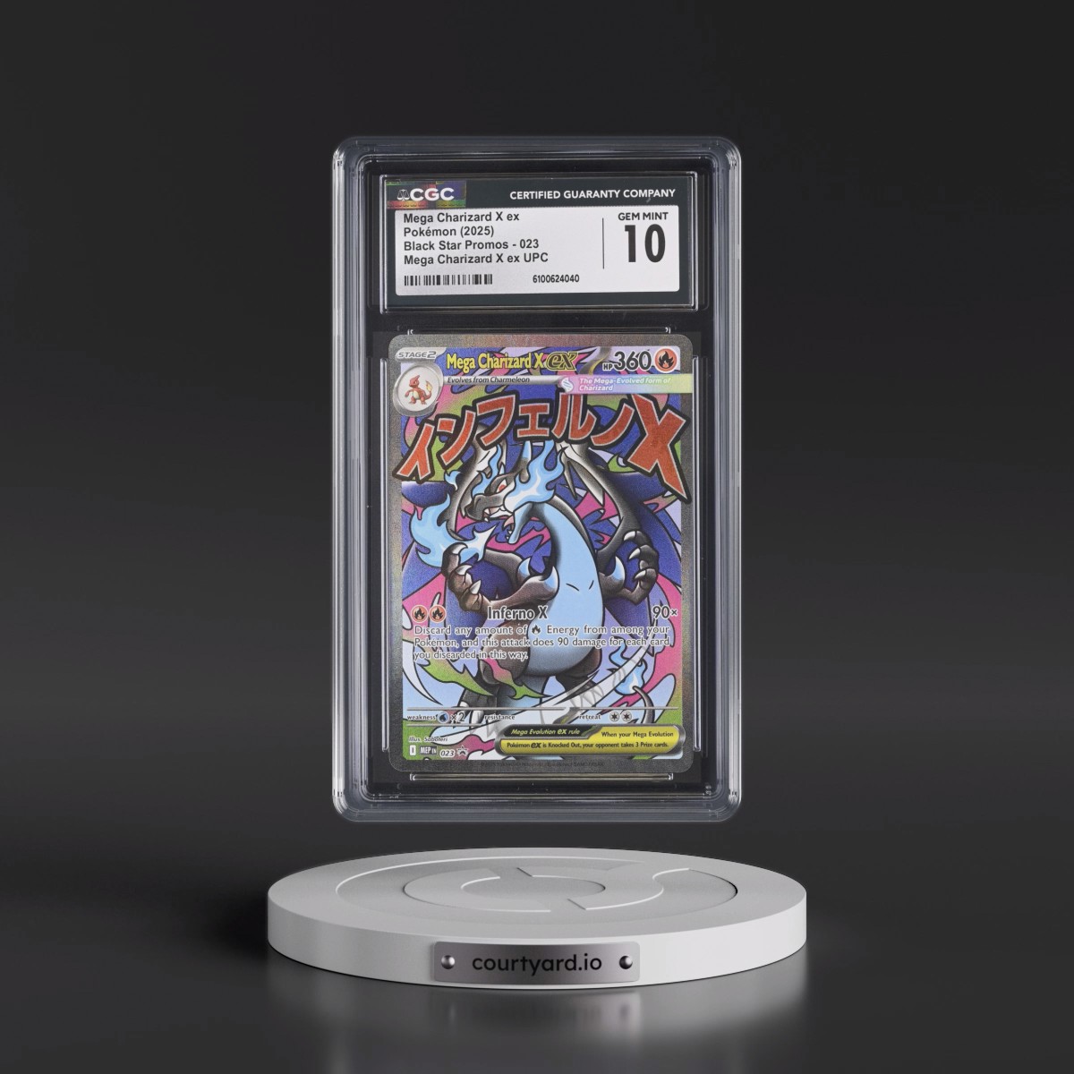 2025 Black Star Promos - Mega Evolution MEP EN #023 Mega Charizard X ex - Mega Charizard X ex Ultra Premium Collection (Holo) (CGC 10 GEM MINT)