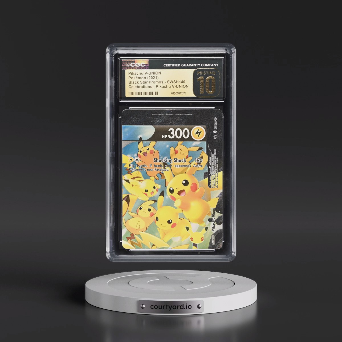 2017 Black Star Promos - Sword & Shield #SWSH140 Pikachu V-UNION - Celebrations Collection - Pikachu V-UNION (Holo) (CGC 10 PRISTINE)