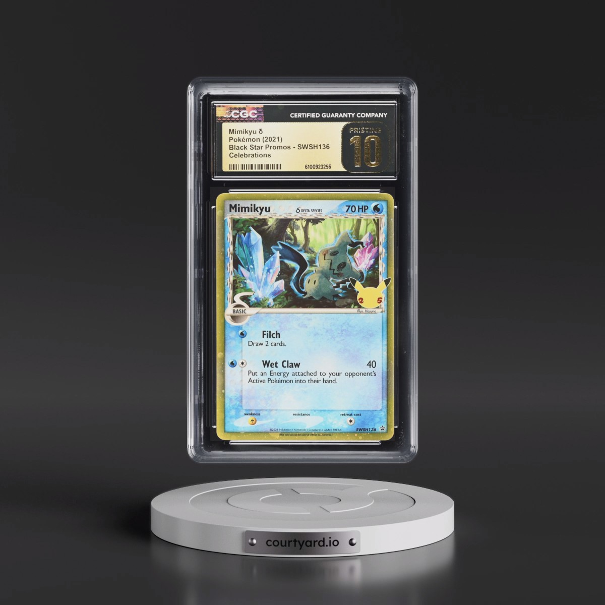 2017 Black Star Promos - Sword & Shield #SWSH136 Mimikyu ´ - Celebrations (Holo) (CGC 10 PRISTINE)
