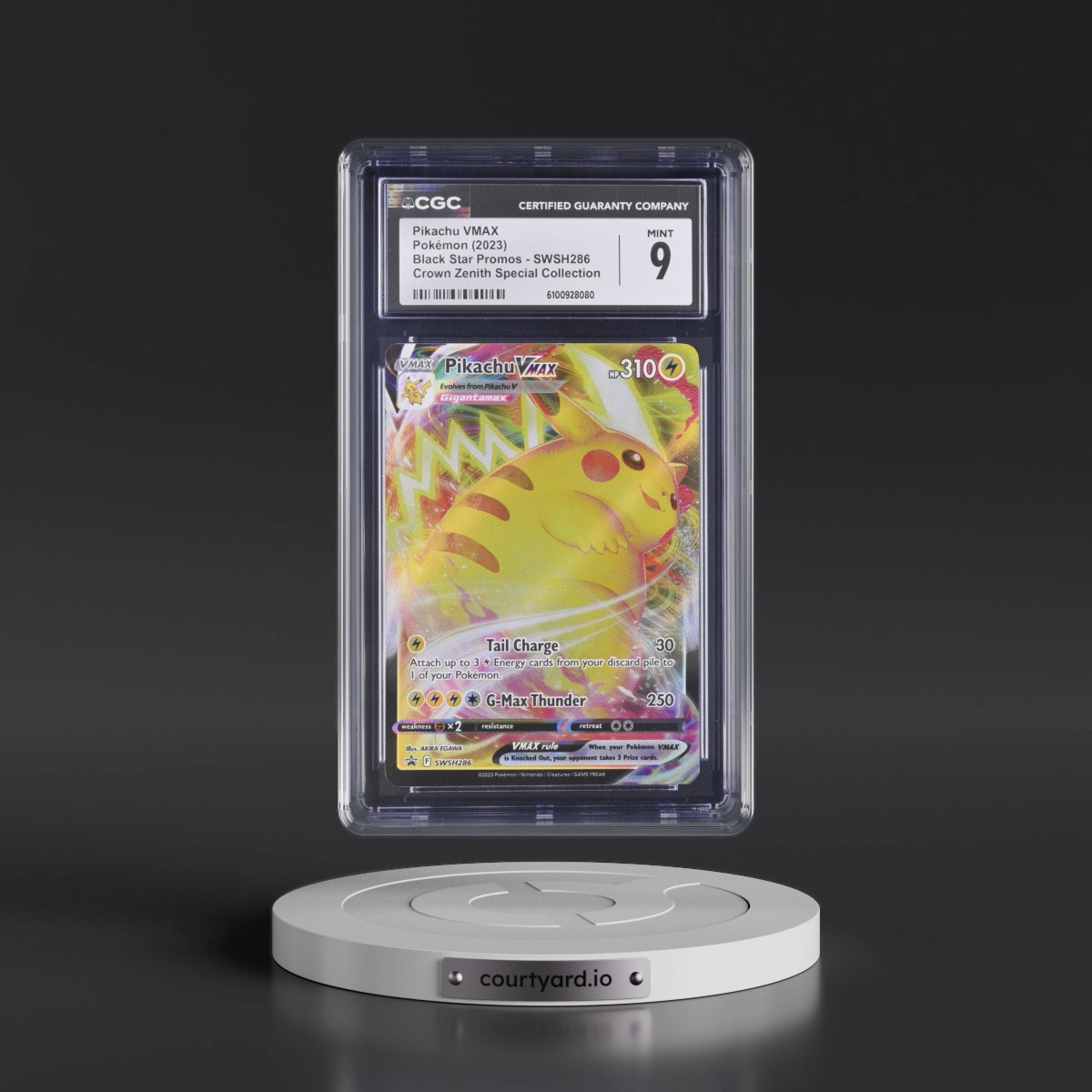 2017 Black Star Promos - Sword & Shield #SWSH286 Pikachu VMAX - Crown Zenith Special Collection (Holo) (CGC 9 MINT)