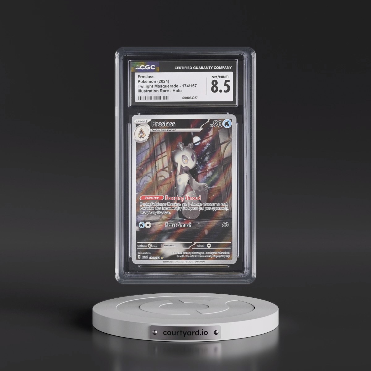 2024 Twilight Masquerade - TWM EN Froslass - Illustration Rare Holo #174/167 CGC 8.5