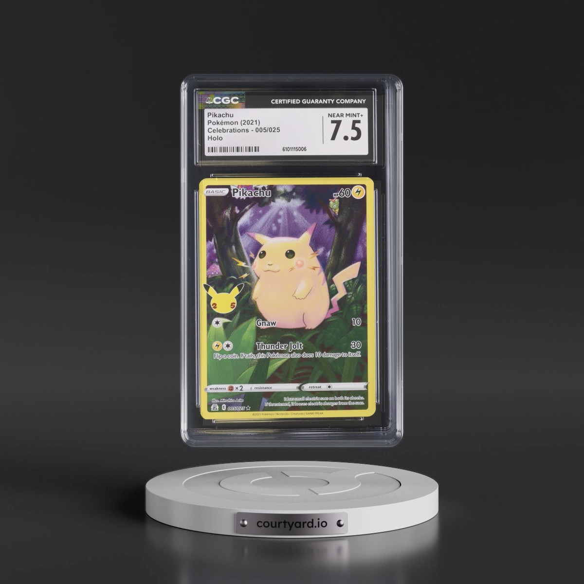 2021 Celebrations #005/025 Pikachu - Holo (CGC 7.5 NM+)