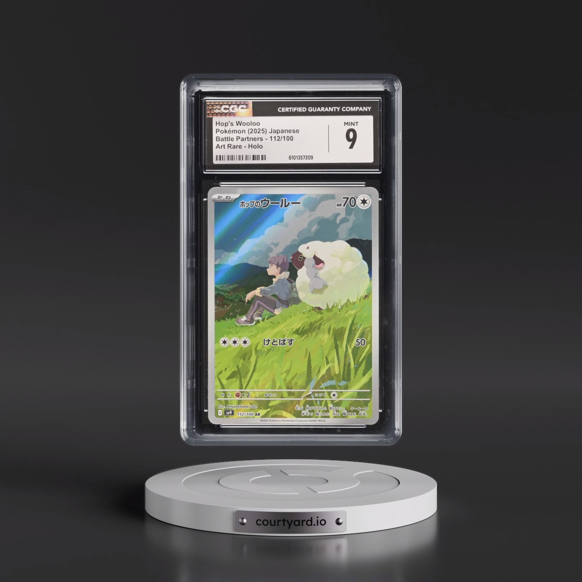 2025 Pokémon SV9-Battle Partners #112 Hop's Wooloo - Art Rare (CGC 9 MINT)