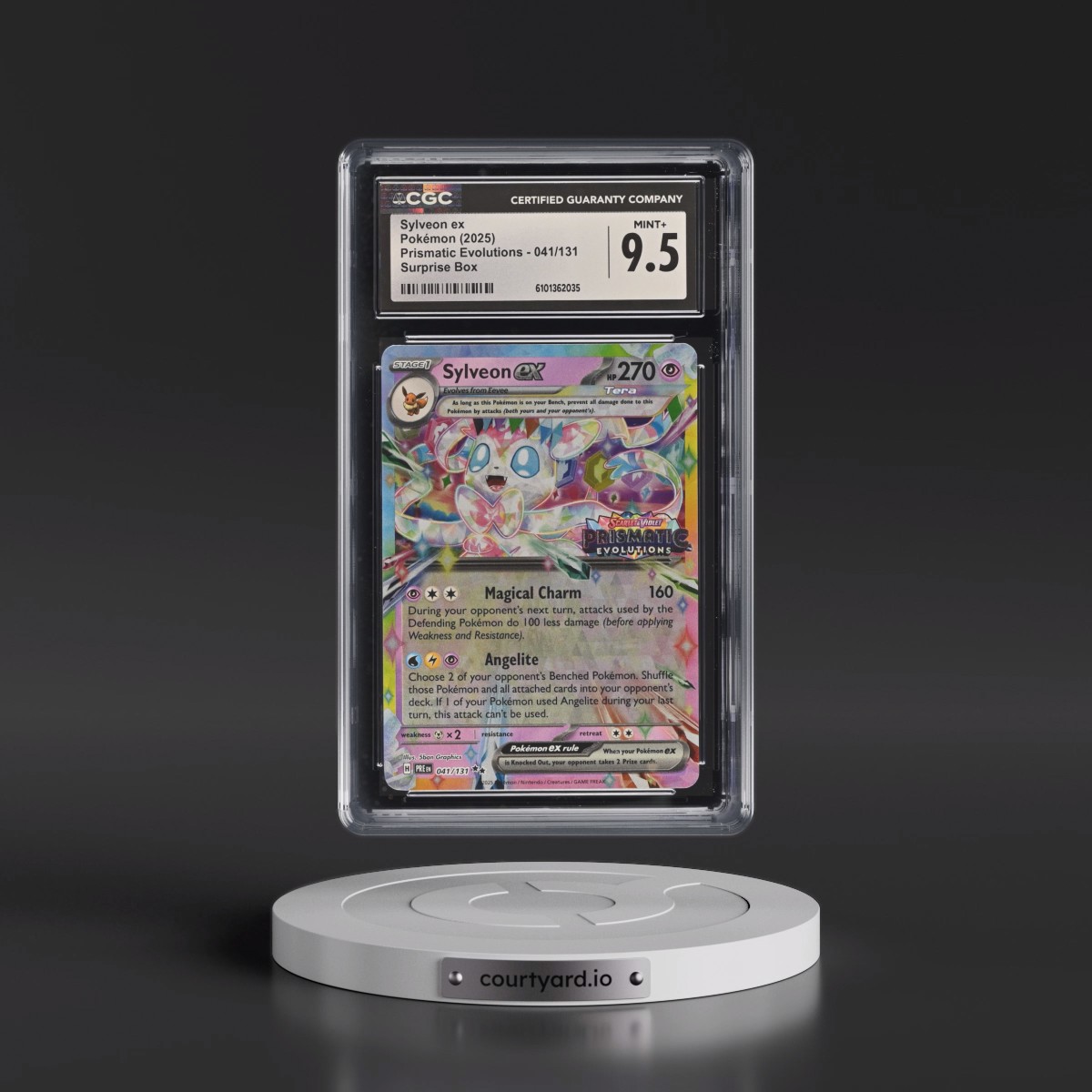 2024 Prismatic Evolutions - PRE EN #041/131 Sylveon ex - Surprise Box (Prismatic Evolutions Stamp) (Holo) (CGC 9.5 MINT+)