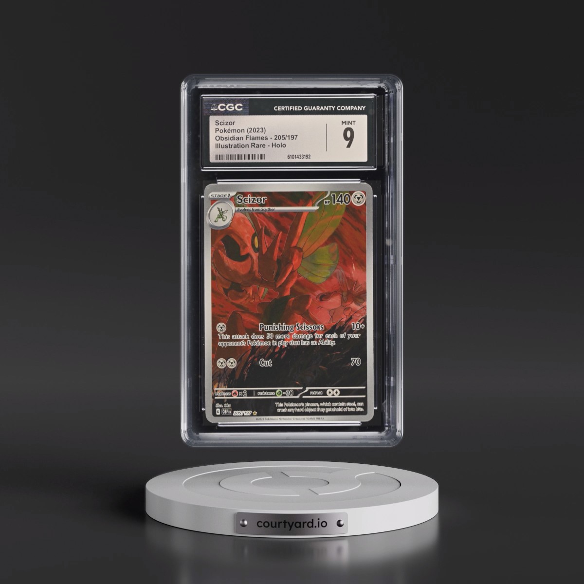 2023 Obsidian Flames - OBF EN #205/197 Scizor - Illustration Rare Holo (CGC 9 MINT)