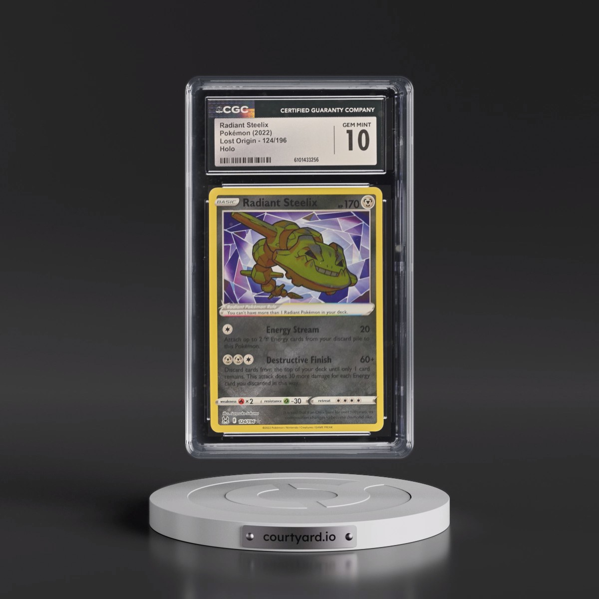 2022 Lost Origin #124/196 Radiant Steelix - Holo (CGC 10 GEM MINT)