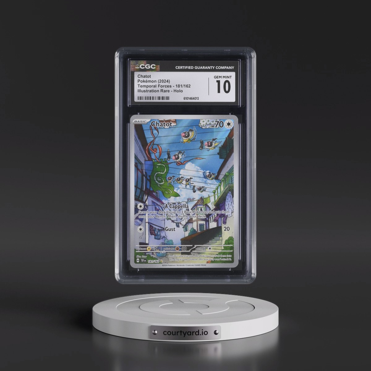 2023 Temporal Forces - TEF EN #181/162 Chatot - Illustration Rare Holo (CGC 10 GEM MINT)