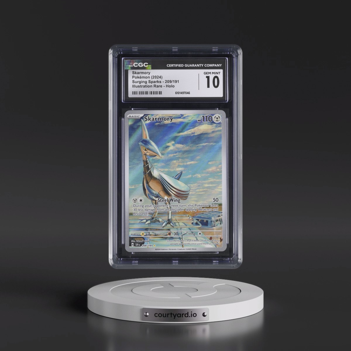 2024 Surging Sparks - SSP EN #209/191 Skarmory - Illustration Rare Holo (CGC 10 GEM MINT)
