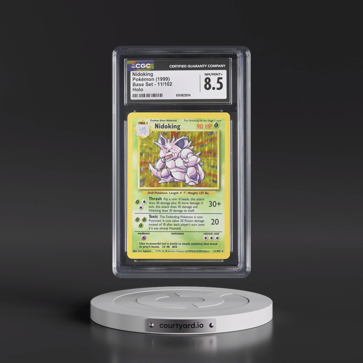 1999 Base Set #11/102 Nidoking - Holo (CGC 8.5 NM-MT+)