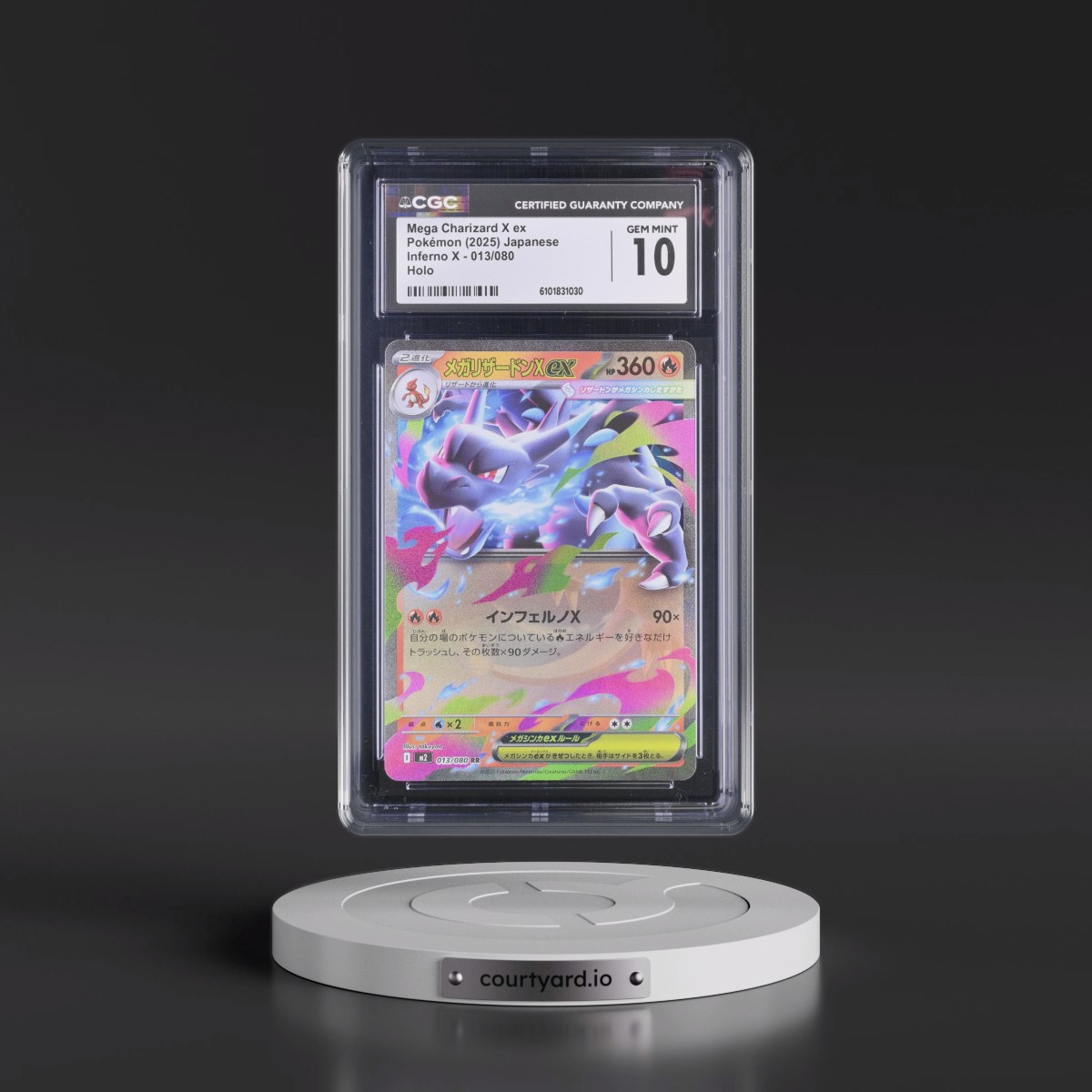 2025 Inferno X - M2 #013/080 Mega Charizard X ex - Holo (CGC 10 GEM MINT)