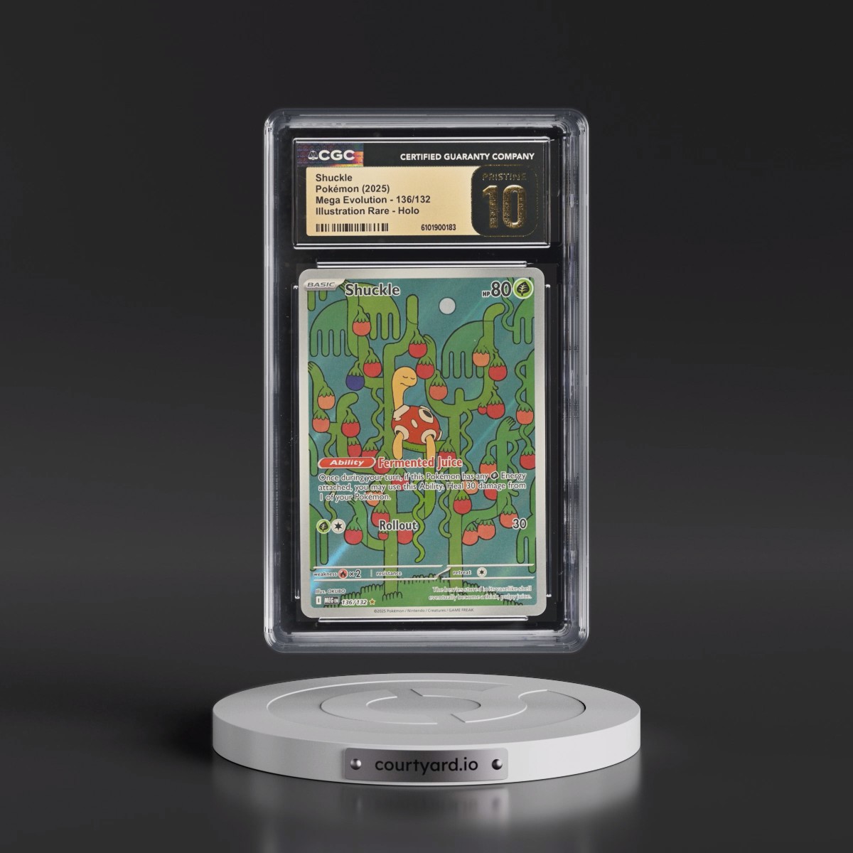 2025 Mega Evolution - MEG EN #136/132 Shuckle - Illustration Rare Holo (CGC 10 PRISTINE)