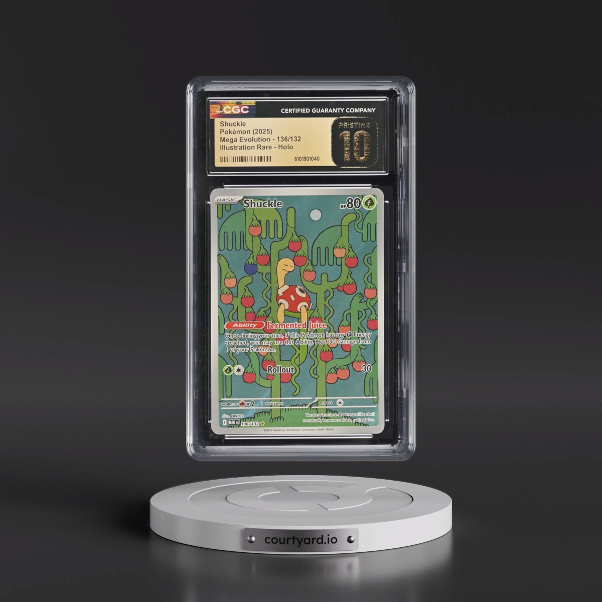 2025 Mega Evolution - MEG EN #136/132 Shuckle - Illustration Rare Holo (CGC 10 PRISTINE)