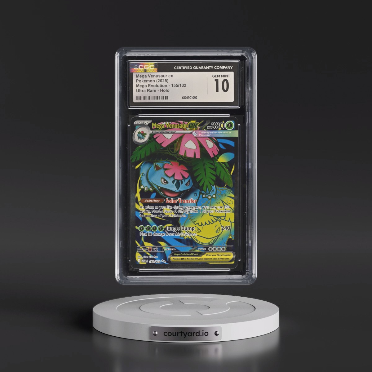 2025 Mega Evolution - MEG EN #155/132 Mega Venusaur ex - Ultra Rare Holo (CGC 10 GEM MINT)