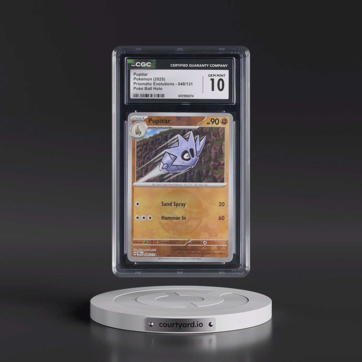 2024 Prismatic Evolutions - PRE EN #048/131 Pupitar - Poké Ball Holo (CGC 10 GEM MINT)