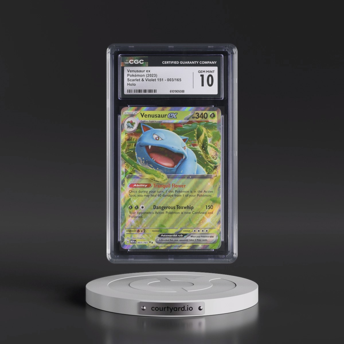 2023 Scarlet & Violet 151 - MEW EN #003/165 Venusaur ex - Holo (CGC 10 GEM MINT)