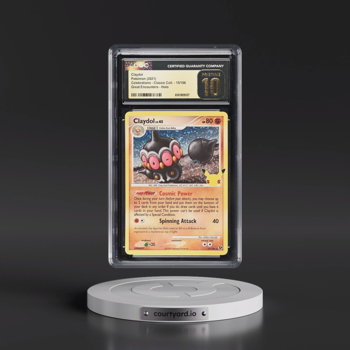 2021 Celebrations - Classic Collection #15/106 Claydol - Great Encounters Holo (CGC 10 PRISTINE)