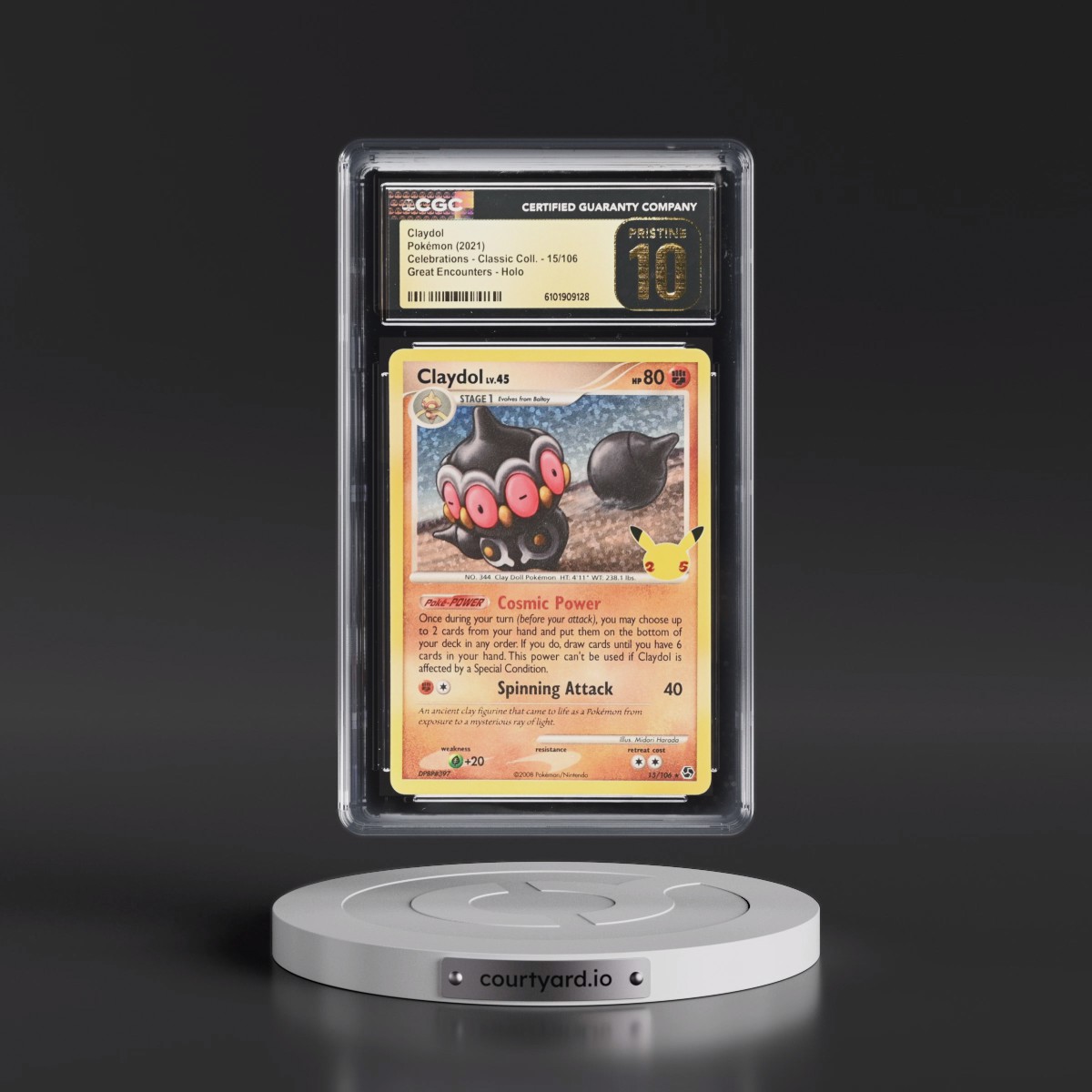 2021 Celebrations - Classic Collection #15/106 Claydol - Great Encounters Holo (CGC 10 PRISTINE)