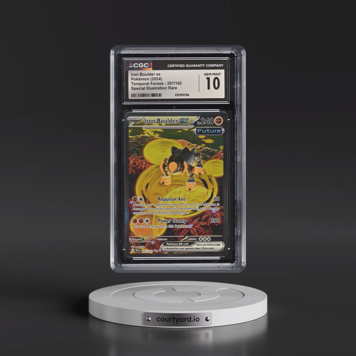 2023 Temporal Forces - TEF EN #207/162 Iron Boulder ex - Special Illustration Rare (CGC 10 GEM MINT)