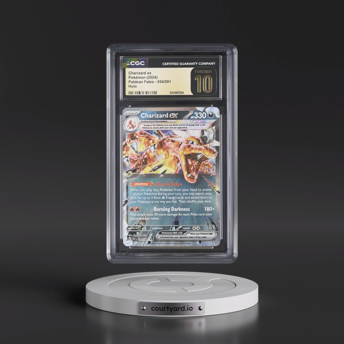 2024 Paldean Fates - PAF EN #054/091 Charizard ex - Holo (CGC 10 PRISTINE)