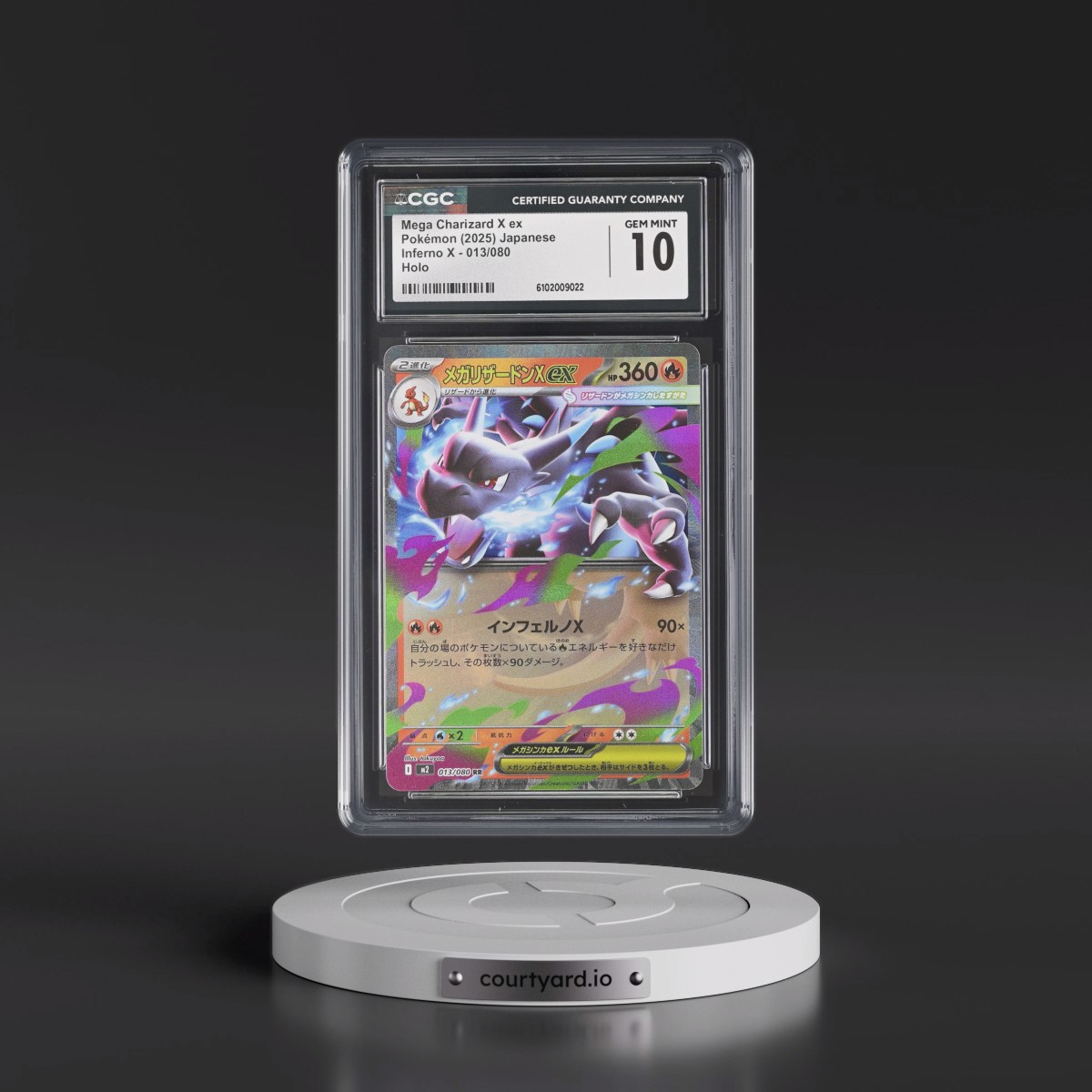 2025 Inferno X - M2 #013/080 Mega Charizard X ex - Holo (CGC 10 GEM MINT)
