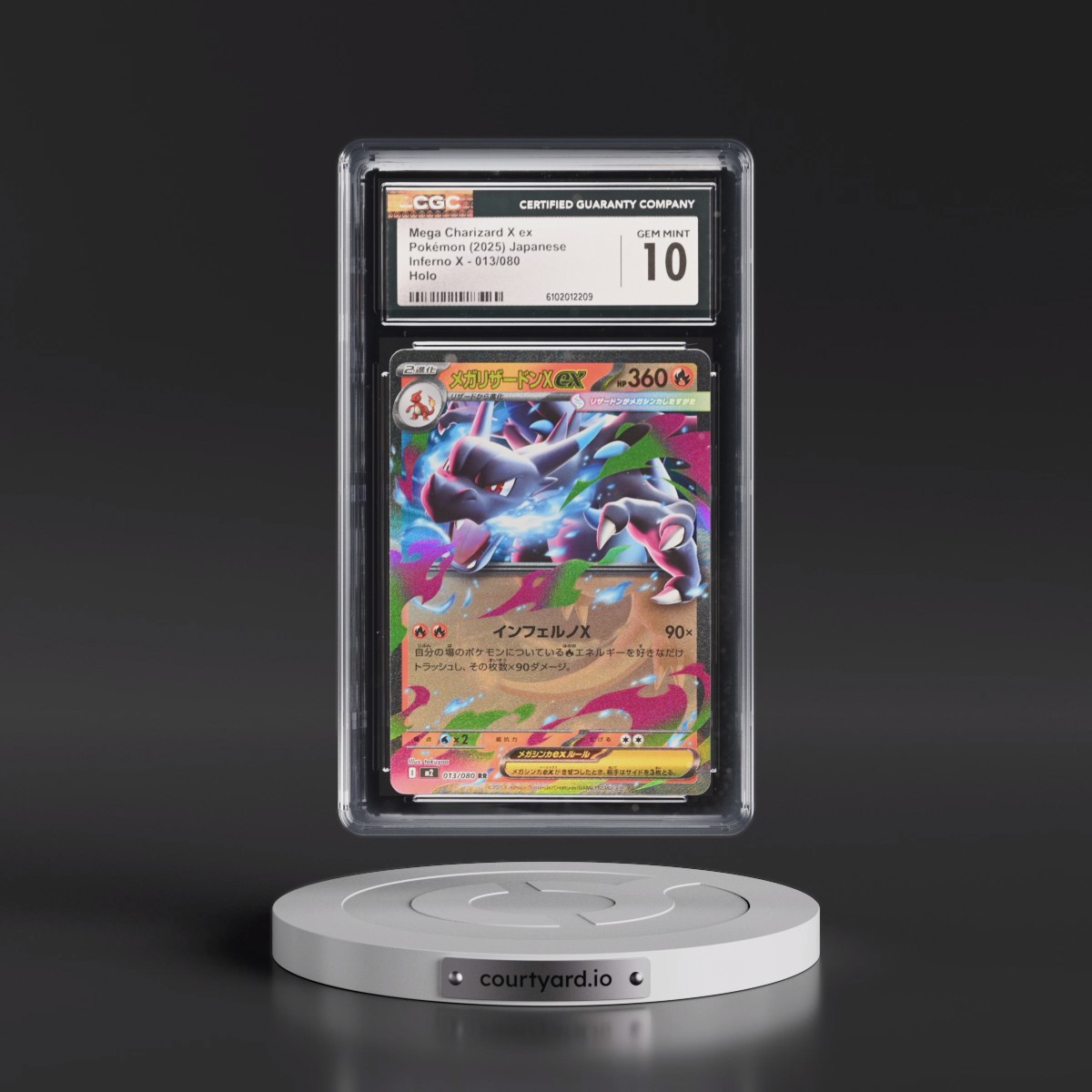 2025 Inferno X - M2 #013/080 Mega Charizard X ex - Holo (CGC 10 GEM MINT)