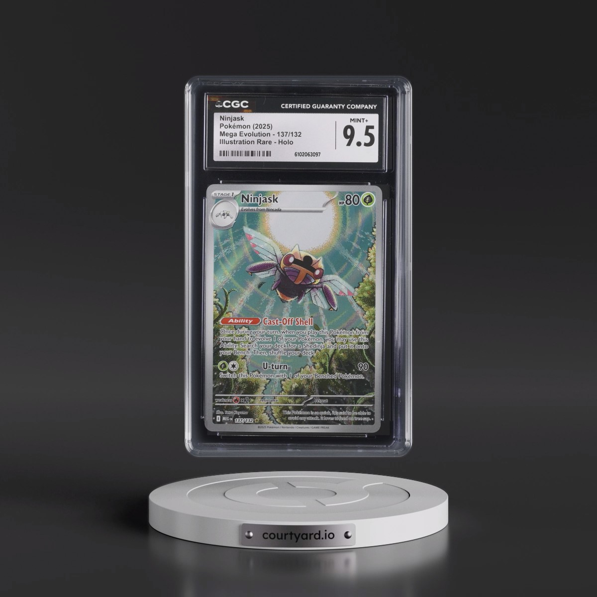 2025 Mega Evolution - MEG EN Ninjask - Illustration Rare Holo #137/132 CGC 9.5