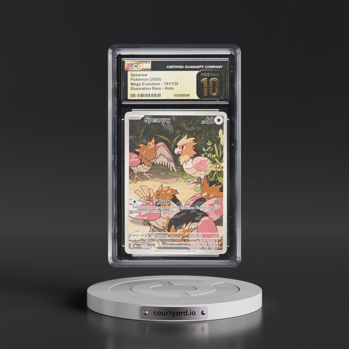 2025 Mega Evolution - MEG EN #151/132 Spearow - Illustration Rare Holo (CGC 10 PRISTINE)