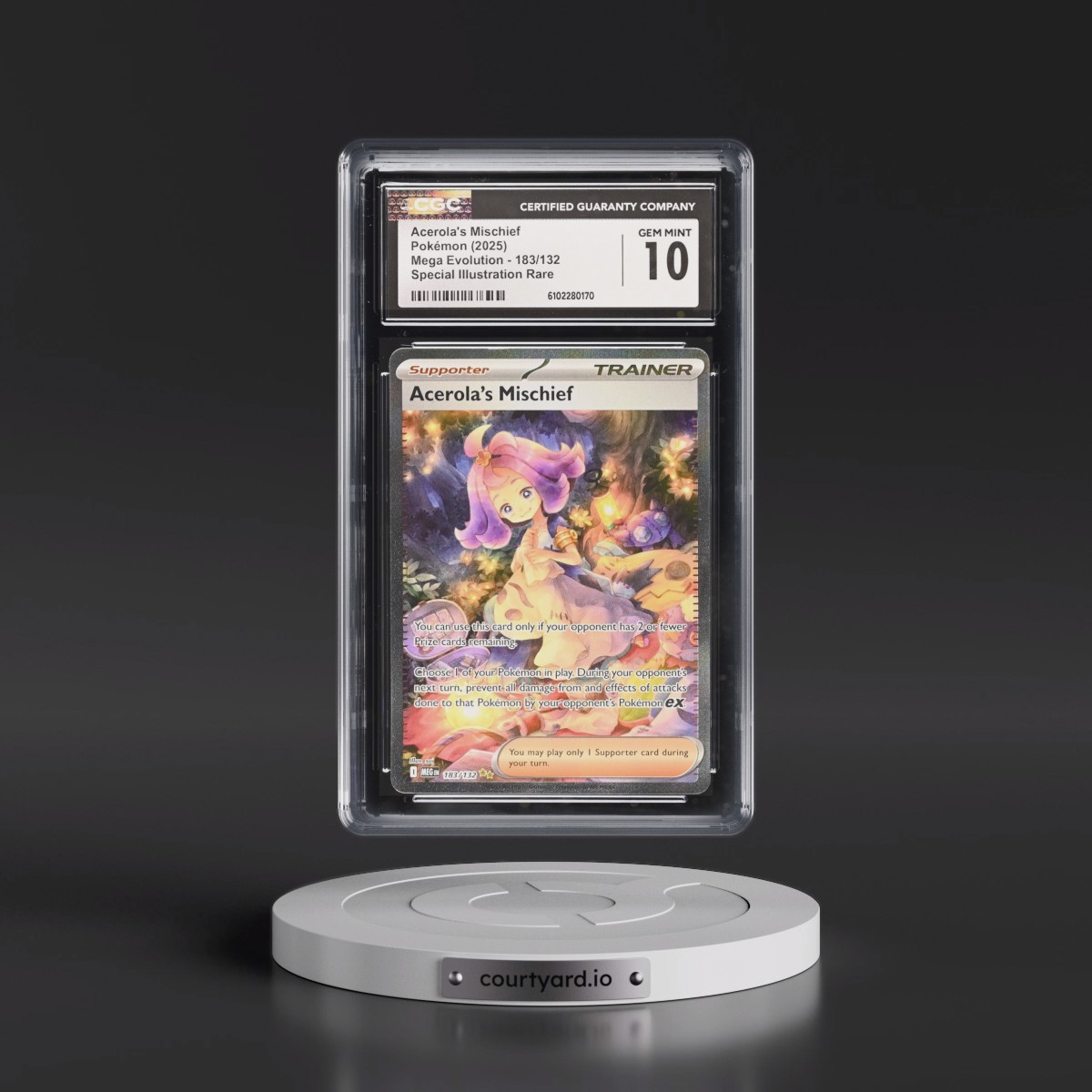 2025 Mega Evolution - MEG EN #183/132 Acerola's Mischief - Special Illustration Rare (Holo) (CGC 10 GEM MINT)