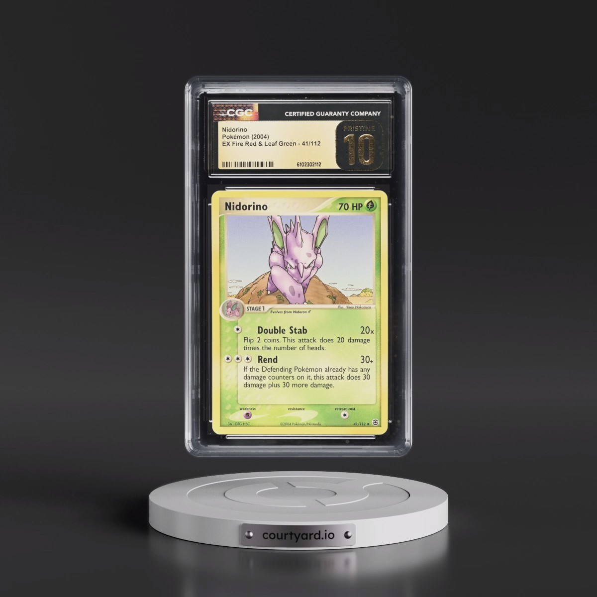 2004 EX Fire Red & Leaf Green #41/112 Nidorino (CGC 10 PRISTINE)