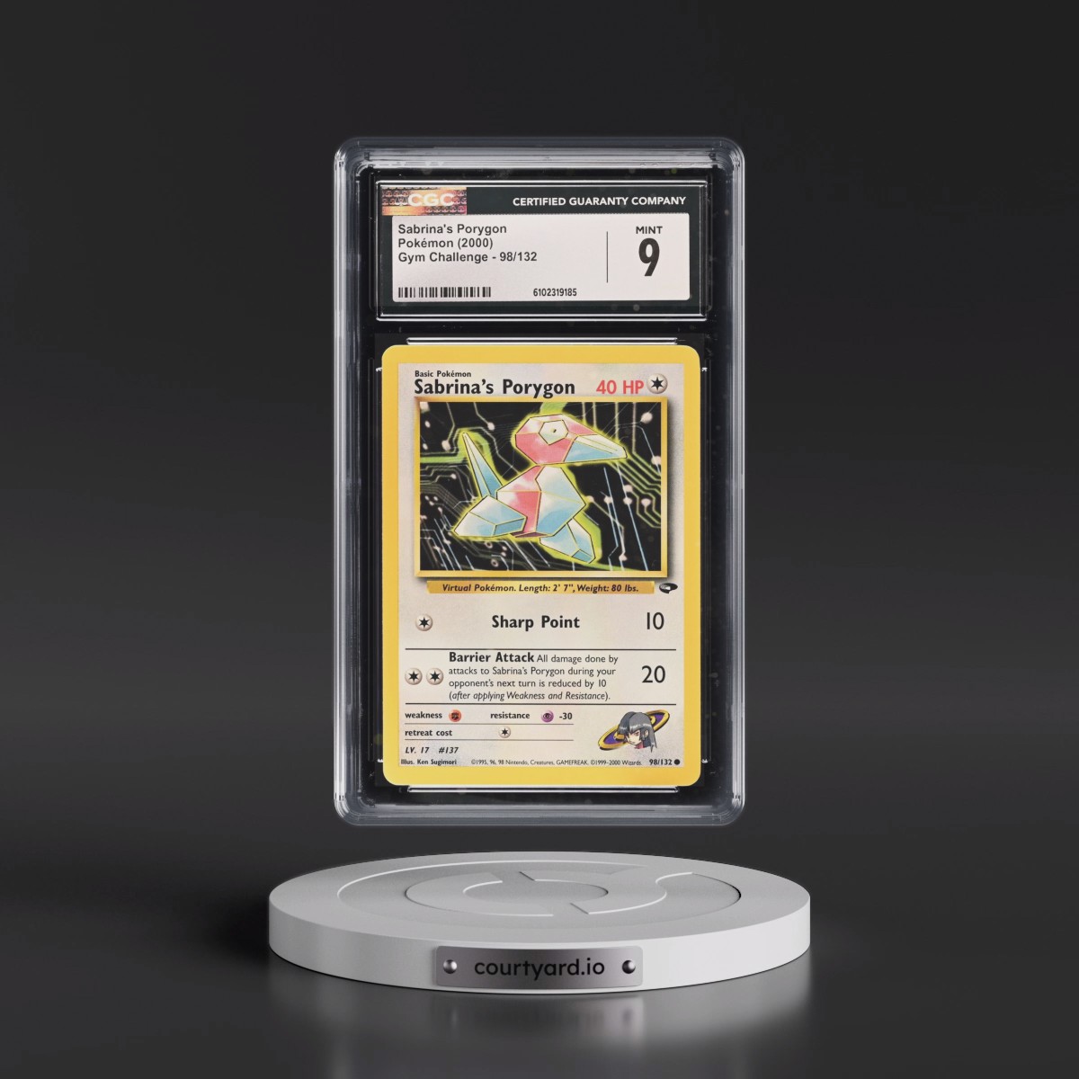 2000 Gym Challenge #98/132 Sabrina's Porygon (CGC 9 MINT)