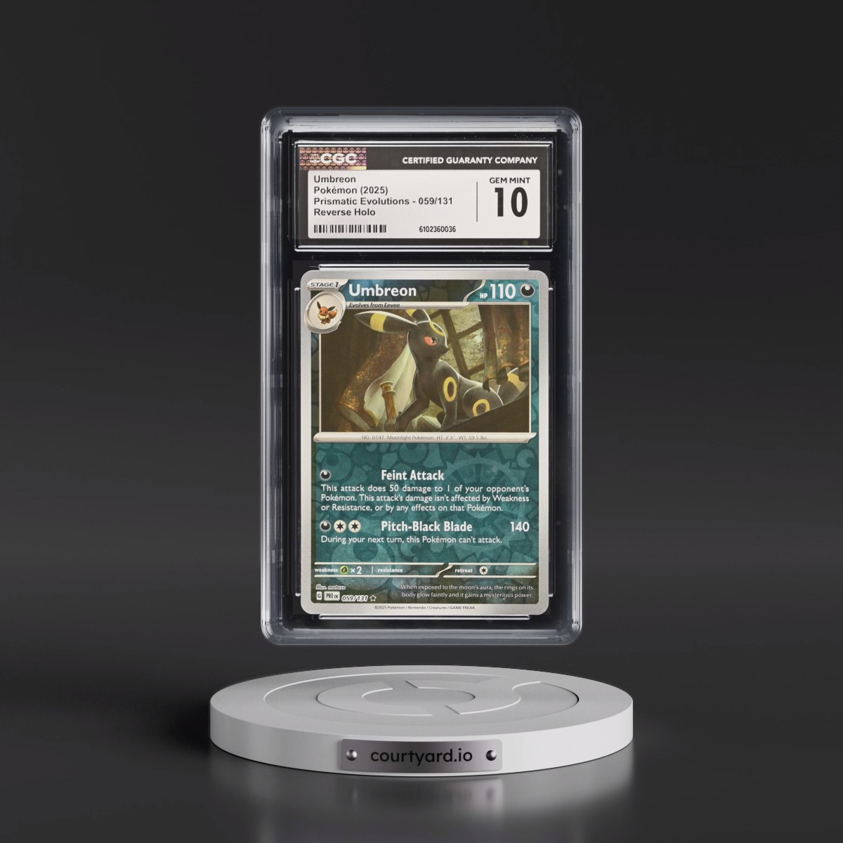 2024 Prismatic Evolutions - PRE EN #059/131 Umbreon - Reverse Holo (CGC 10 GEM MINT)
