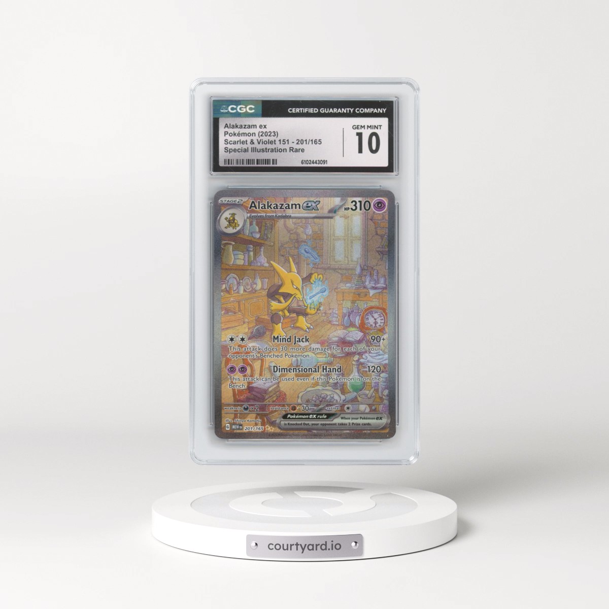 2023 Scarlet & Violet 151 - MEW EN #201/165 Alakazam ex - Special Illustration Rare (Holo) (CGC 10 GEM MINT)
