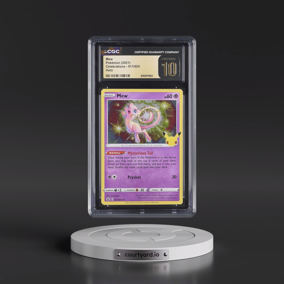 2021 Celebrations #011/025 Mew - Holo (CGC 10 PRISTINE)