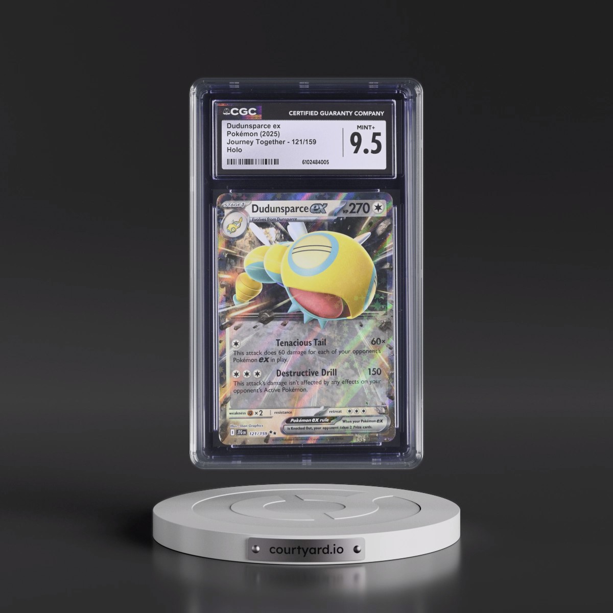 2025 Journey Together - JTG EN #121/159 Dudunsparce ex - Holo (CGC 9.5 MINT+)