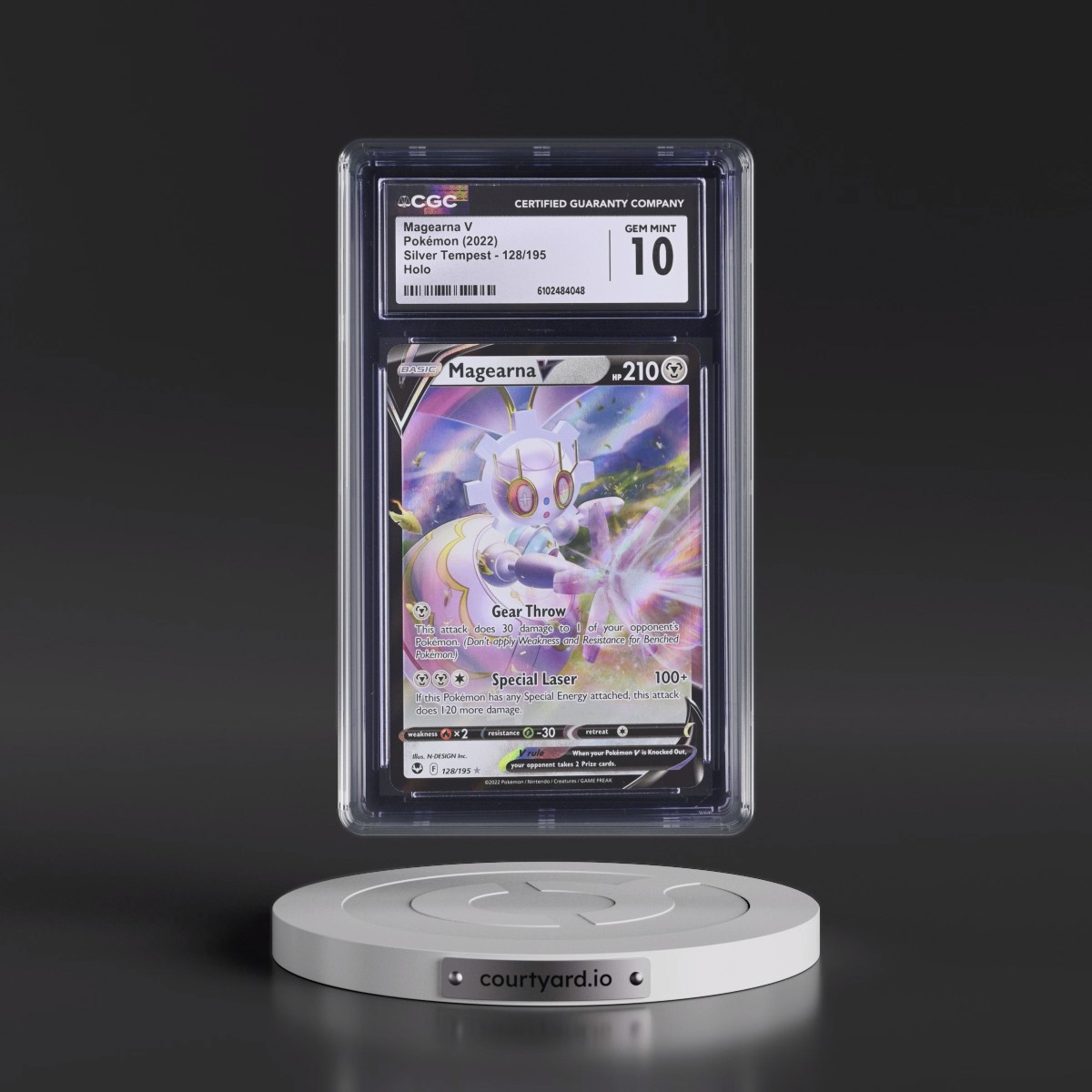 2022 Silver Tempest #128/195 Magearna V - Holo (CGC 10 GEM MINT)