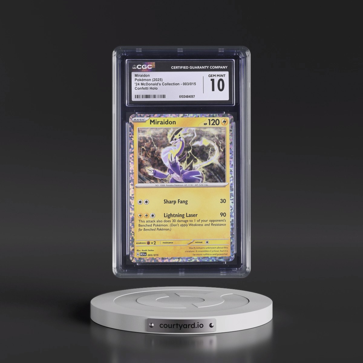 2025 Pokémon M24 EN-Mcdonald's Collection #003 Miraidon (CGC 10 GEM MINT)
