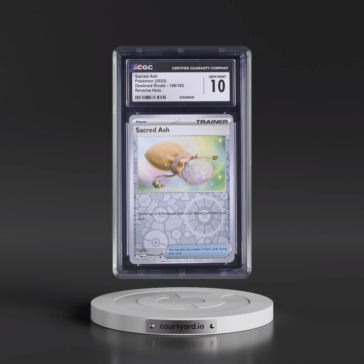 2025 Destined Rivals - DRI EN #168/182 Sacred Ash - Reverse Holo (CGC 10 GEM MINT)