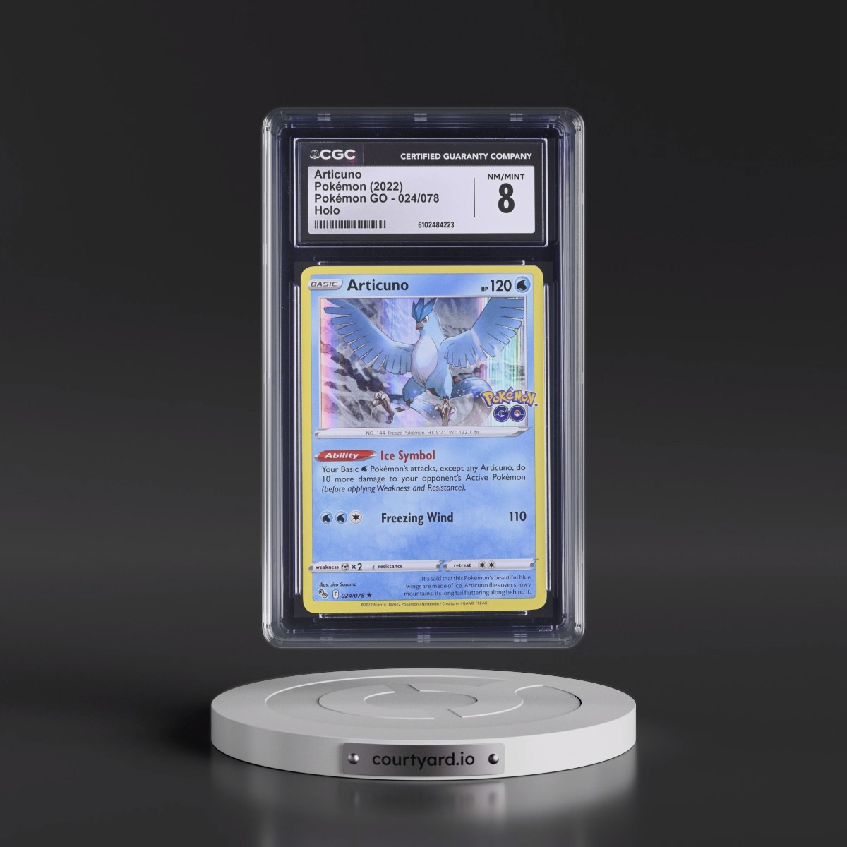 2022 Pokémon GO #024/078 Articuno - Holo (CGC 8 NM-MT)