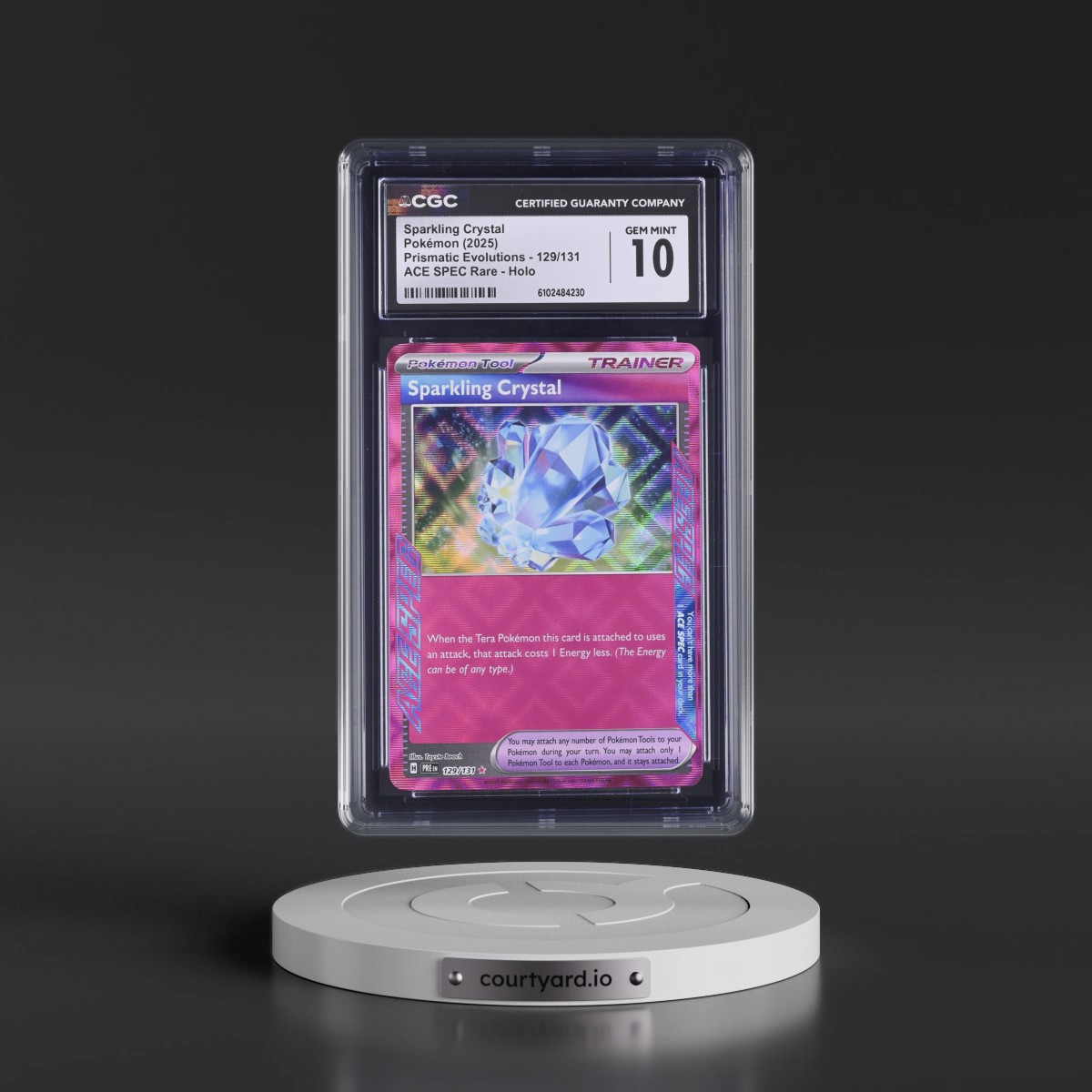 2025 Prismatic Evolutions - PRE EN #129/131 Sparkling Crystal - ACE SPEC Rare Holo (CGC 10 GEM MINT)