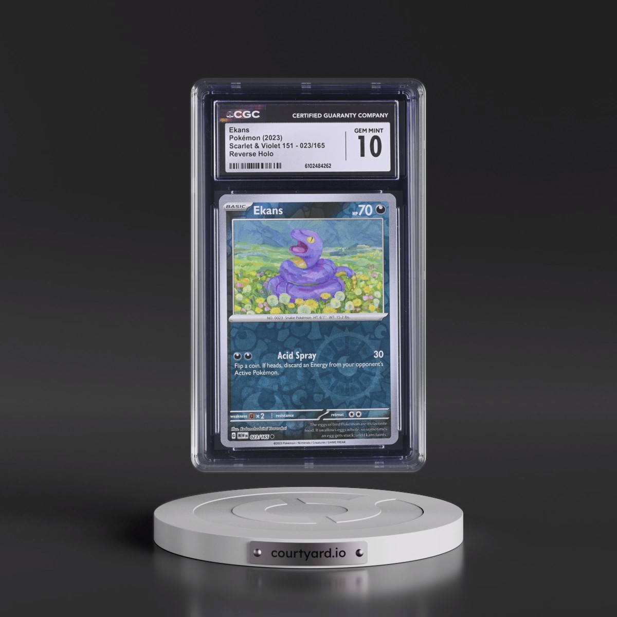 2023 Scarlet & Violet 151 - MEW EN #023/165 Ekans - Reverse Holo (CGC 10 GEM MINT)