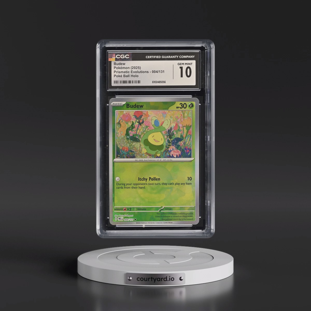 2024 Prismatic Evolutions - PRE EN #004/131 Budew - Poké Ball Holo (CGC 10 GEM MINT)