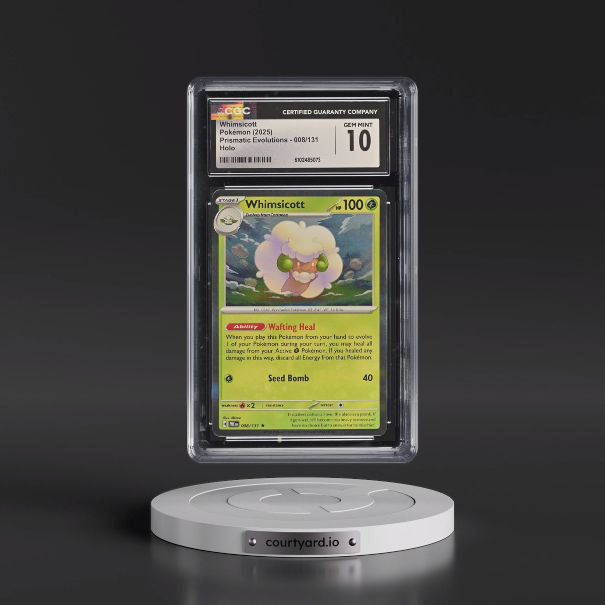 2024 Prismatic Evolutions - PRE EN Whimsicott - Holo #008/131 CGC 10