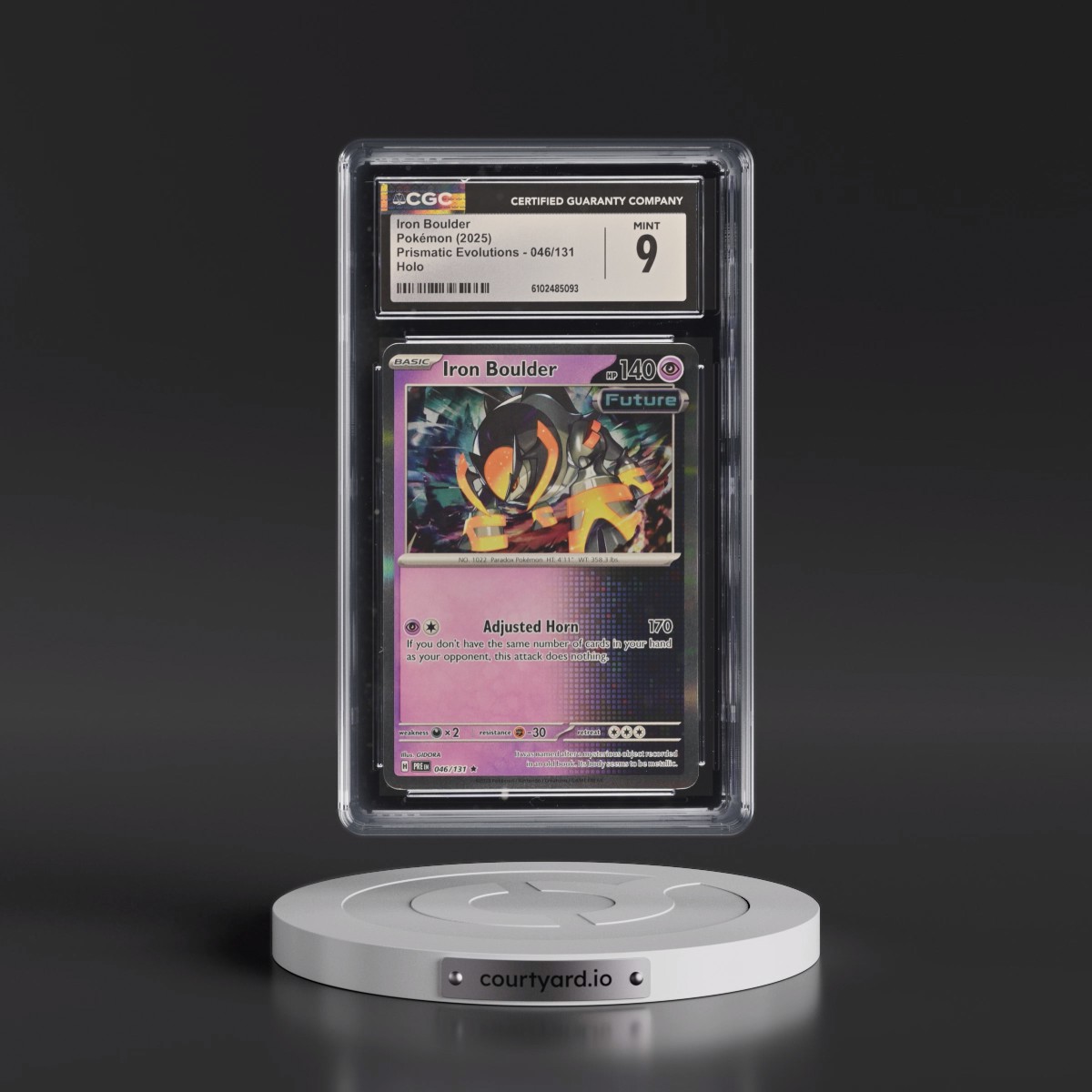 2024 Prismatic Evolutions - PRE EN #046/131 Iron Boulder - Holo (CGC 9 MINT)