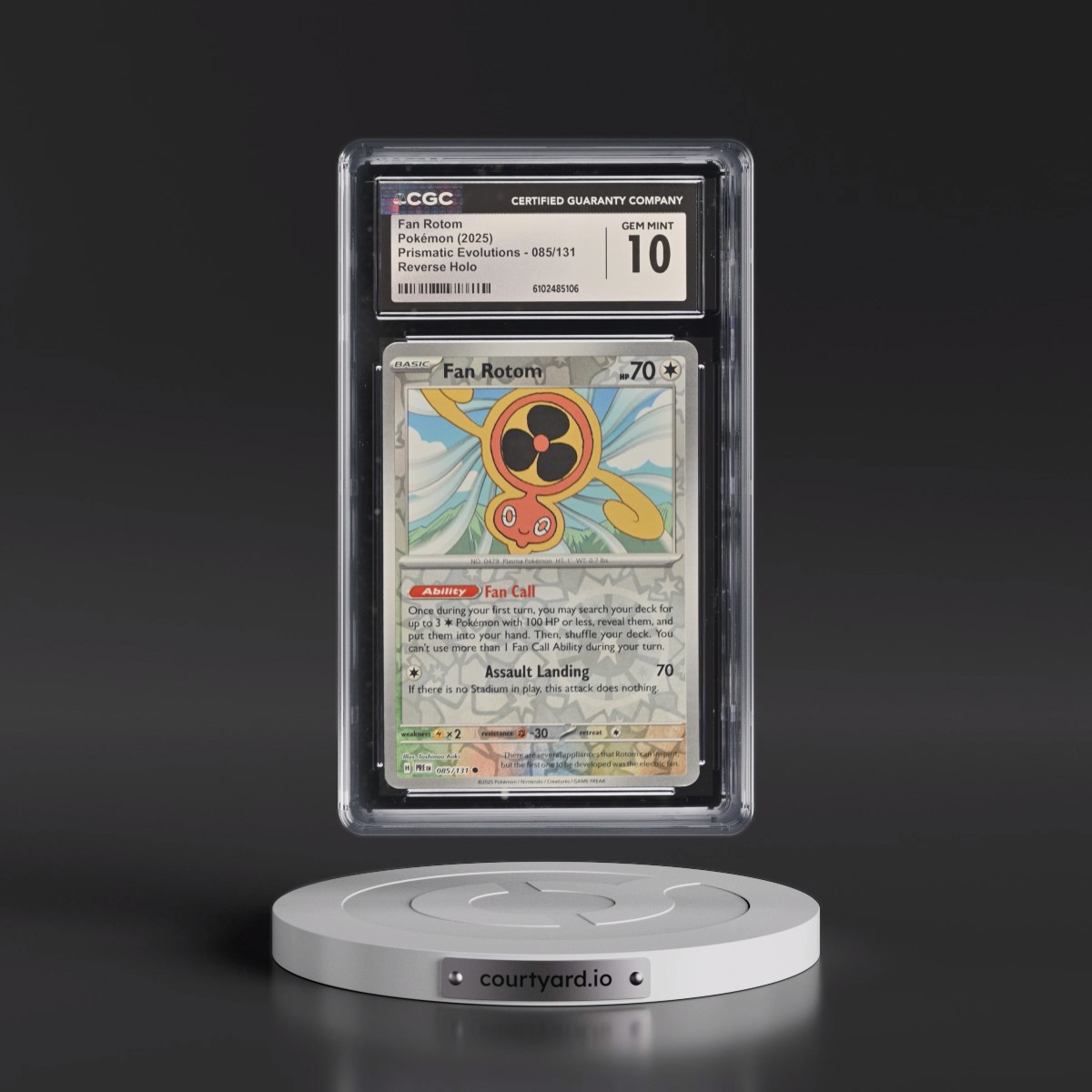 2024 Prismatic Evolutions - PRE EN #085/131 Fan Rotom - Reverse Holo (CGC 10 GEM MINT)