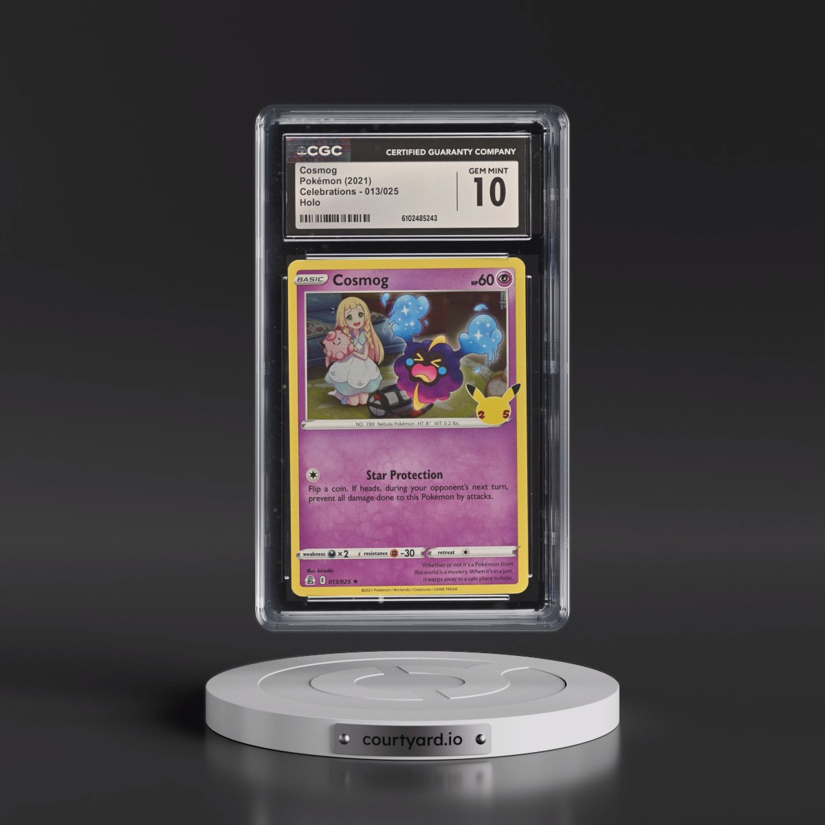 2021 Celebrations #013/025 Cosmog - Holo (CGC 10 GEM MINT)