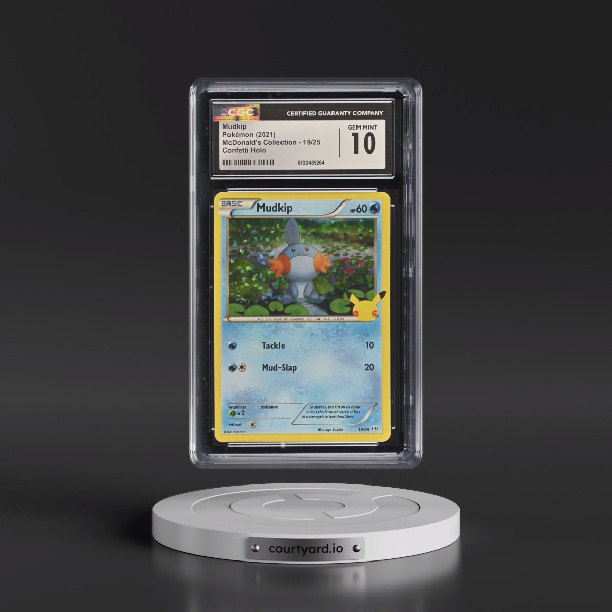 2021 McDonald's Collection 2021 #19/25 Mudkip - Confetti Holo (CGC 10 GEM MINT)