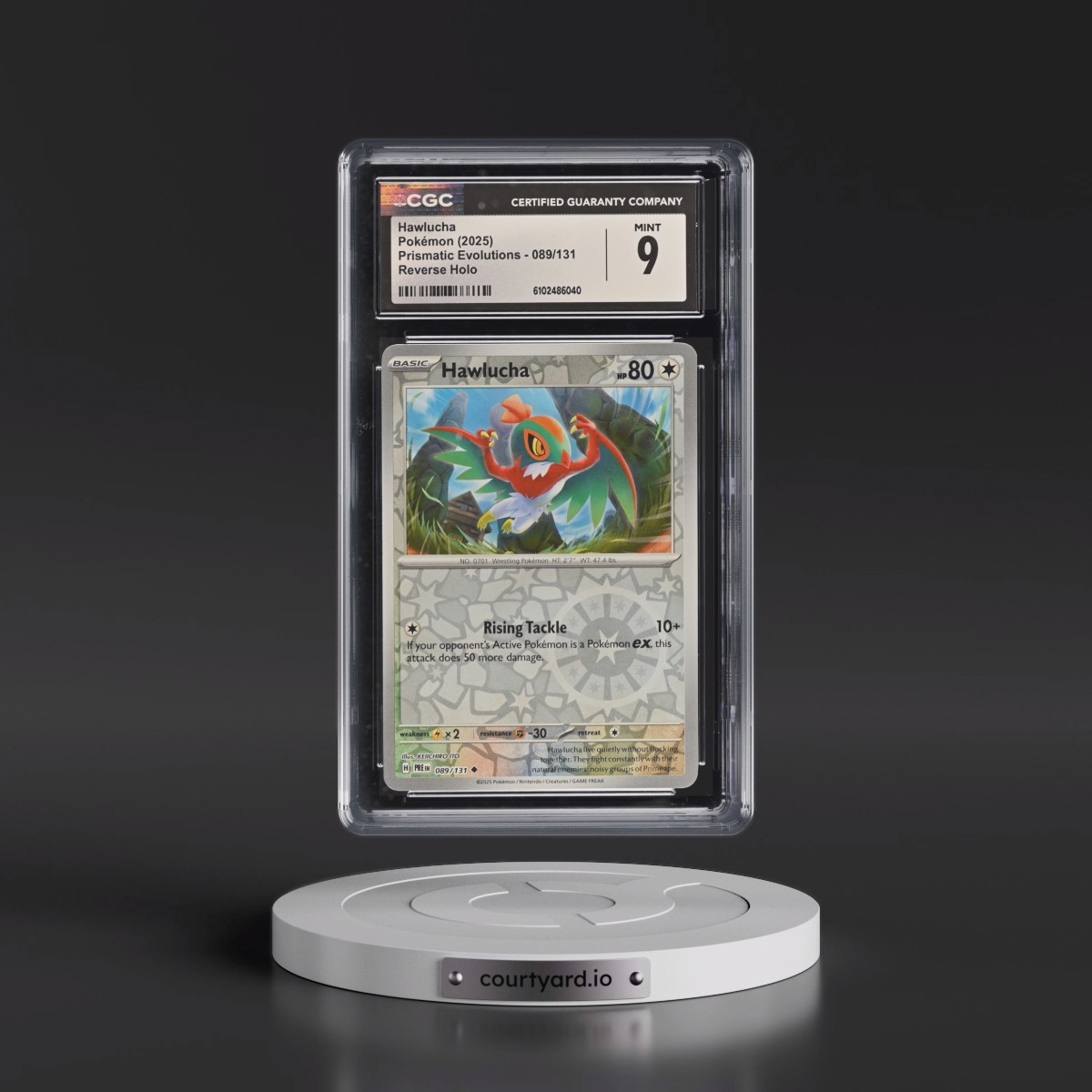 2024 Prismatic Evolutions - PRE EN #089/131 Hawlucha - Reverse Holo (CGC 9 MINT)