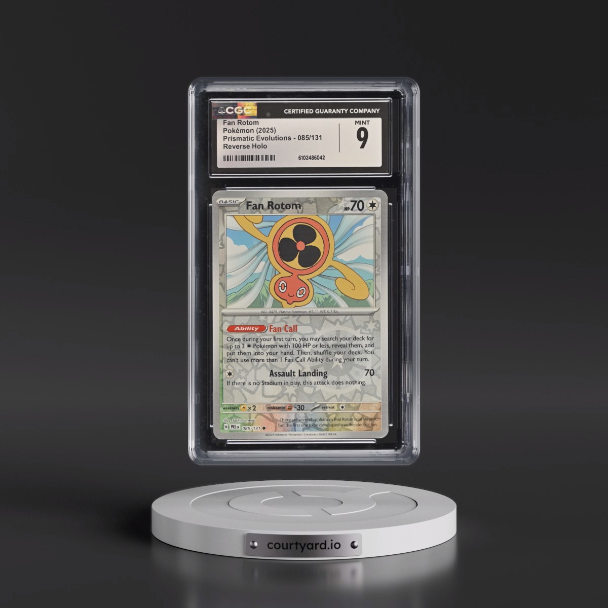 2024 Prismatic Evolutions - PRE EN #085/131 Fan Rotom - Reverse Holo (CGC 9 MINT)