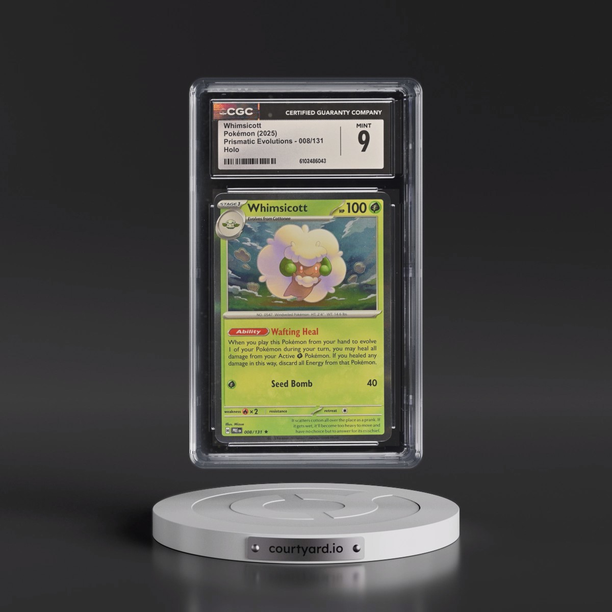 2024 Prismatic Evolutions - PRE EN #008/131 Whimsicott - Holo (CGC 9 MINT)