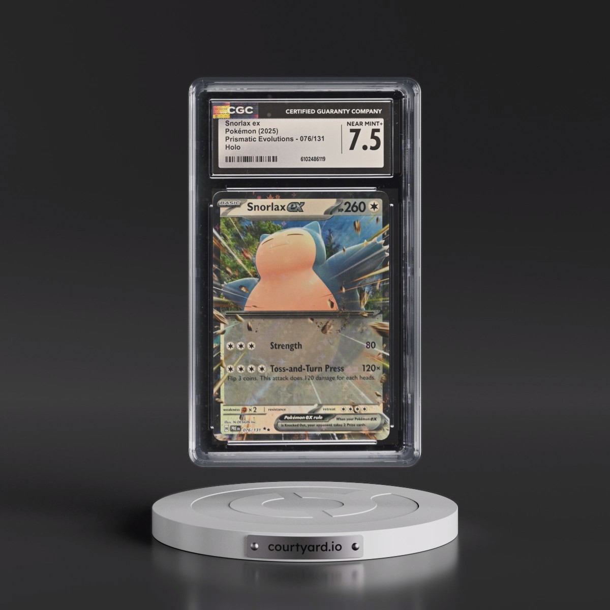 2024 Prismatic Evolutions - PRE EN #076/131 Snorlax ex - Holo (CGC 7.5 NM+)